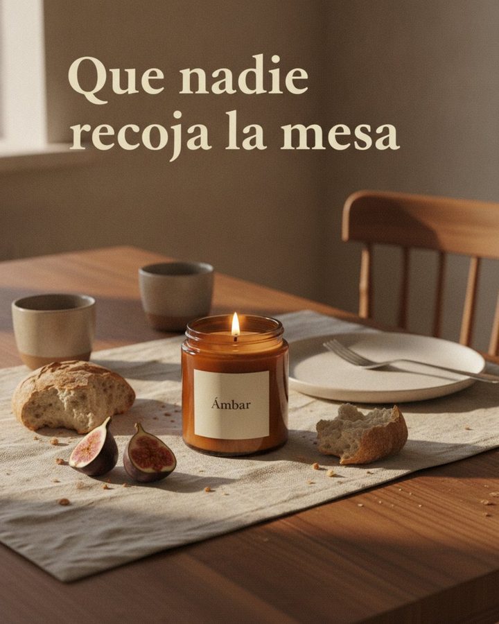 Anuncio de ejemplo para Ámbar: Que nadie recoja la mesa todavía